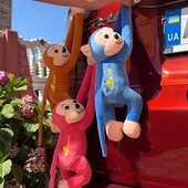 Подвесная плюшевая обезьянка для украшения автомобиля