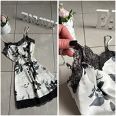 ❄️ Шовковий пеньюар з мереживом