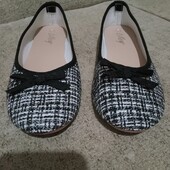 ❤️Брендовые,шикарные,текстильные черные с белым все люриксом балетки❤️Турция.Оригинал! Стелька 25,5