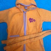 Lilliput брендовый теплый махровый халатик с капюшоном на рост 86/92 см