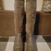 шкіряні чоботи зима р. 40, устілка 26 см