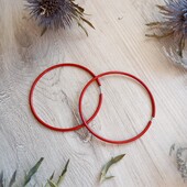 Сережки кільця червоні