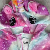 теплый плюшевый яркий кигуруми с капюшоном размер L XL