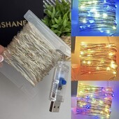 Нові вогники. Живлення від павербанку. світлодіодна роса 100 LED. світло в блекаут