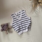 Жилетка в синю смужку, розмір 122/128 см