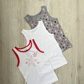 Lupilu.Набір майок 3 шт для дівчинки 86/92 рр. Німецька якість.