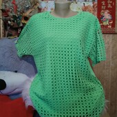 ❤️Брендовая натуральная ярко салатовая трикотаж футболка новая❤️Америка.Оригинал!Пог.118-150.Бавонна