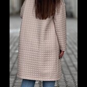 Подовжена стьобана куртка батал в розмірах