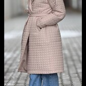 Стьобане демісезонне пальто в розмірах