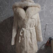 Шикарная натуральная шубка, кролик.