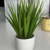 Декор. Штучна трава у кашпо Miss Decor White