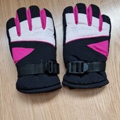 Зимові водонепроникні рукавички для дівчинки 6-8років.