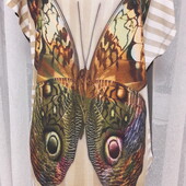 Комбінована подовжена футболка