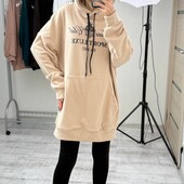 Тепле подовжене худі. Фліс