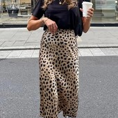 ❤️Стильная шёлковая юбка ❤️принт леопард ❤️Смотрите мои лоты ❤️