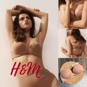 Арт.1517 бюстгальтер супер пуш ап від h&m темно-бежевий(мокко) 75В.