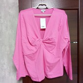 Розпродаж!!!Новая брендовая коттоновая трикотажная кофта-реглан для беременных р.56(18).