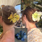 Розпродаж магазину! Три крабіка квітки одним лотом зелена орхідея жовта і синя квітки