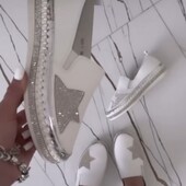 Мокасини жіночі зі стразами