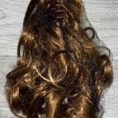 Накладний хвіст на крабі 35см світло русявий.