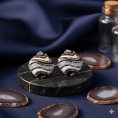 Масивні срібні з золотом сережки