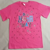 Яскрава рожева футболка kids club розмір 10 років