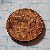 Монета США 1 цент 2012