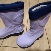 Чудові гумові чоботи р. 28-29зі змінним утепленням