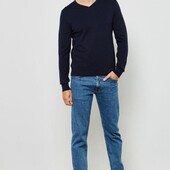 Якісний трикотажний джемпер з v-подібним вирізом burton розмір s