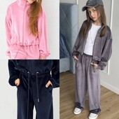 Велюрові костюми для дівчаток