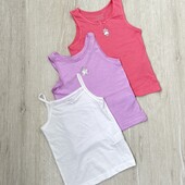 Primark.Набір майок для дівчинки 3 шт 104 см (3-4 роки)