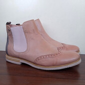 Німецькі шкіряні черевики, жіночі демі напівчеревики бежеві, весна осінь, р. 38