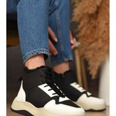 кросівки жіночі, зима, еко шкіра/хутро, на змійці, кроссовки 