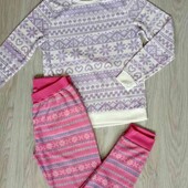 Dunnes stores + rock & rags брендовый теплый флисовый пижамный комплект размер евро 36/38