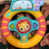Розвиваюча інтерактивна іграшка Руль з левеням від VTech.