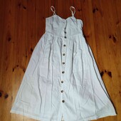 46-48р Літній білий сарафан Коллінз б.у. не секонд на бретелях