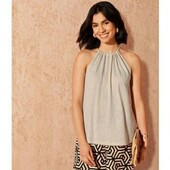 Жіноча лляна майка на зав'язках беж Esmara L