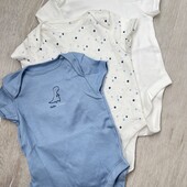 Primark baby.Набір боді 3 шт для хлопчика 74 см (6-9 місяців)