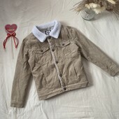 Стильна курточка на хутрі для хлопчика у кольорі кемел