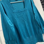 Кофточка свитерок L актуальный квадратный вырез