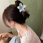 Заколка краб для волос цветок
