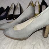 Paul Green, uk3.5 36.5p шкіряні нубук туфлі на підборах