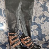 Vera Cuoio 38.5 шкіряні ботфорти чулочки