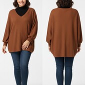 Оригинальный свитер-пуловер, блуза на красивые формы.Супер батал!