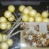 Новорічний декор на вінок,ялинку шаріки Нідерланди 40шт.