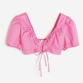 Рожевий пляжний топ H&M з завʼязками, XS