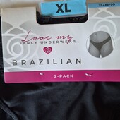 Комплект 2шт трусики бразеліани ХL, fancy underwear.