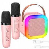 Bluetooth колонка+2 микрофона для караоке.