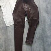 Лосины кожа утепленные