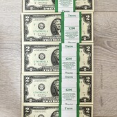 Пачка 200 долларів по 1 доллару